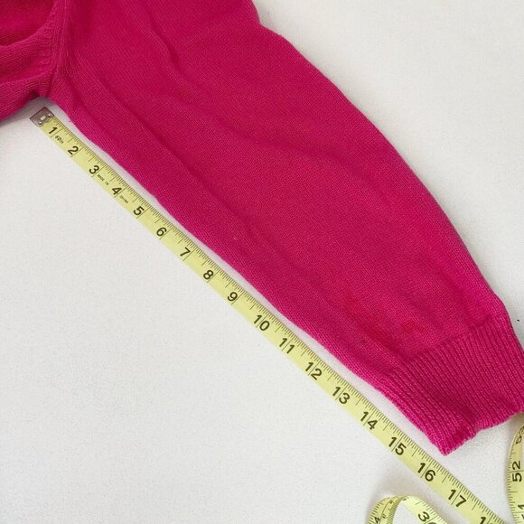 Snowman Christmas Winter Cardigan Womens 2XL Pink Zip Close Appliqué Whimsical - Picture 12 of 14